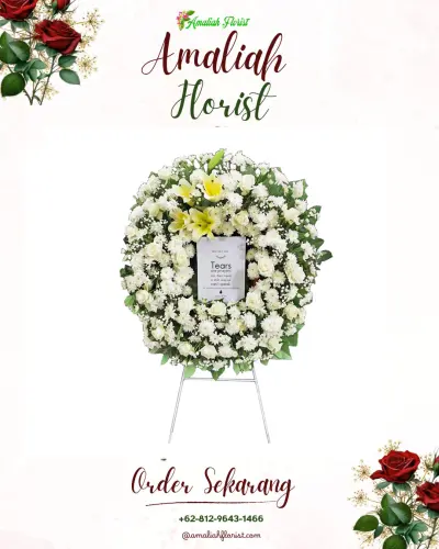 Krans Bunga Duka Cita di Cidempet
